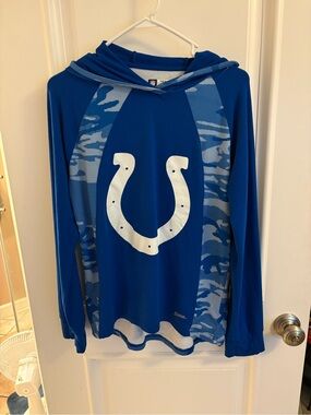 Indianapolis Colts Zubaz Blue Hoodie Pullover